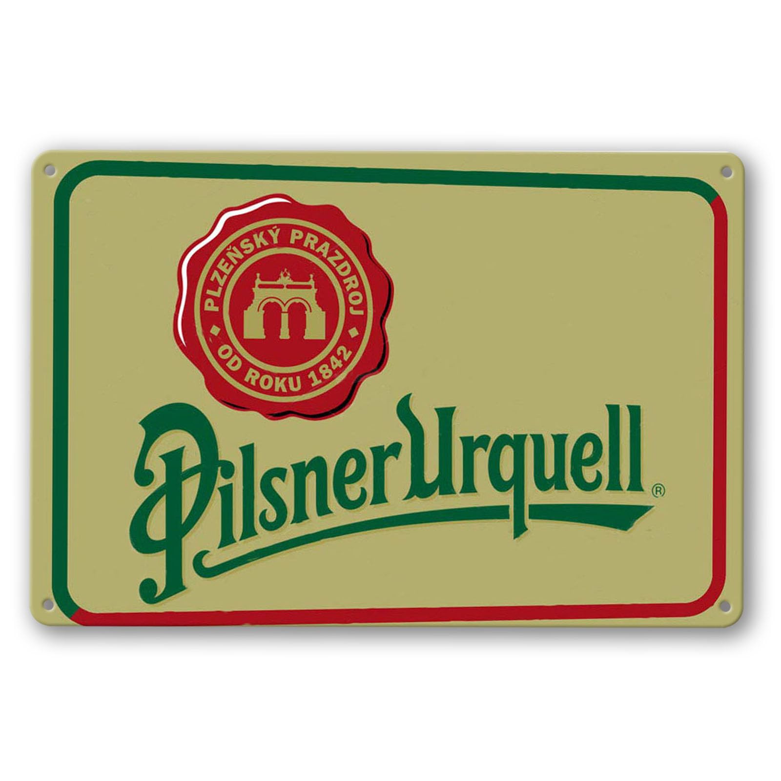 Wine X Beer - Placa de Metal 8 x 12