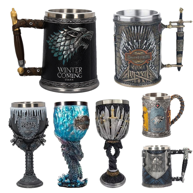 Wine Y Beer - Caneca de Aço Inoxidável e Resina