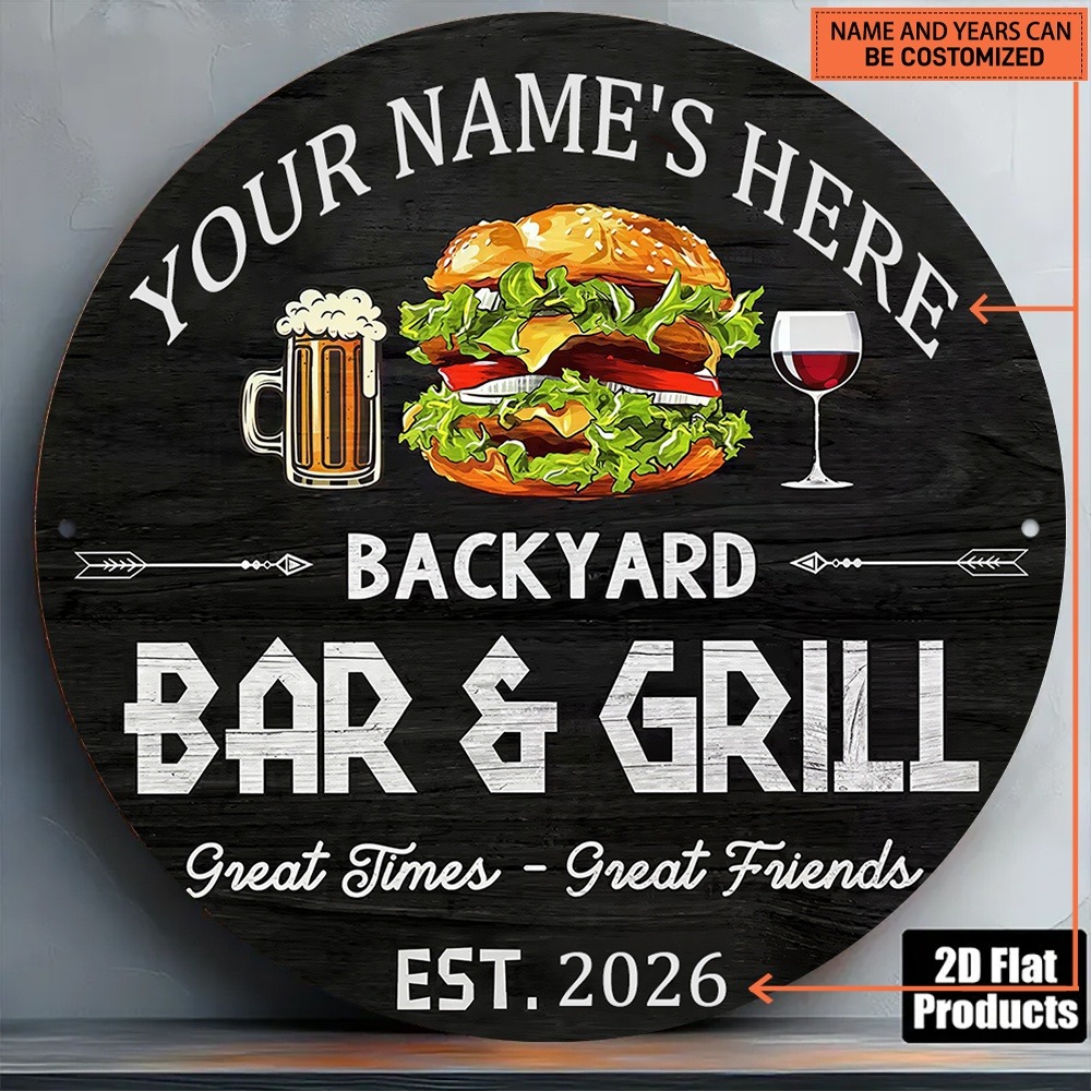 Wine Beer Name - [2D Plano] 1 unidade Placa de