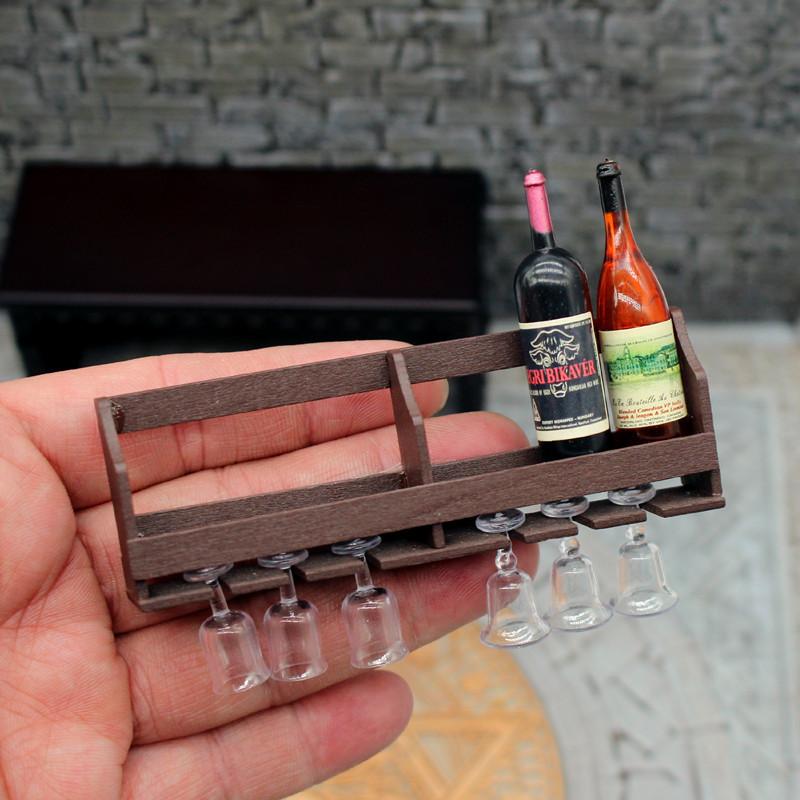 Wine Rack Wall Mount - 1 conjunto de casa de bonecas