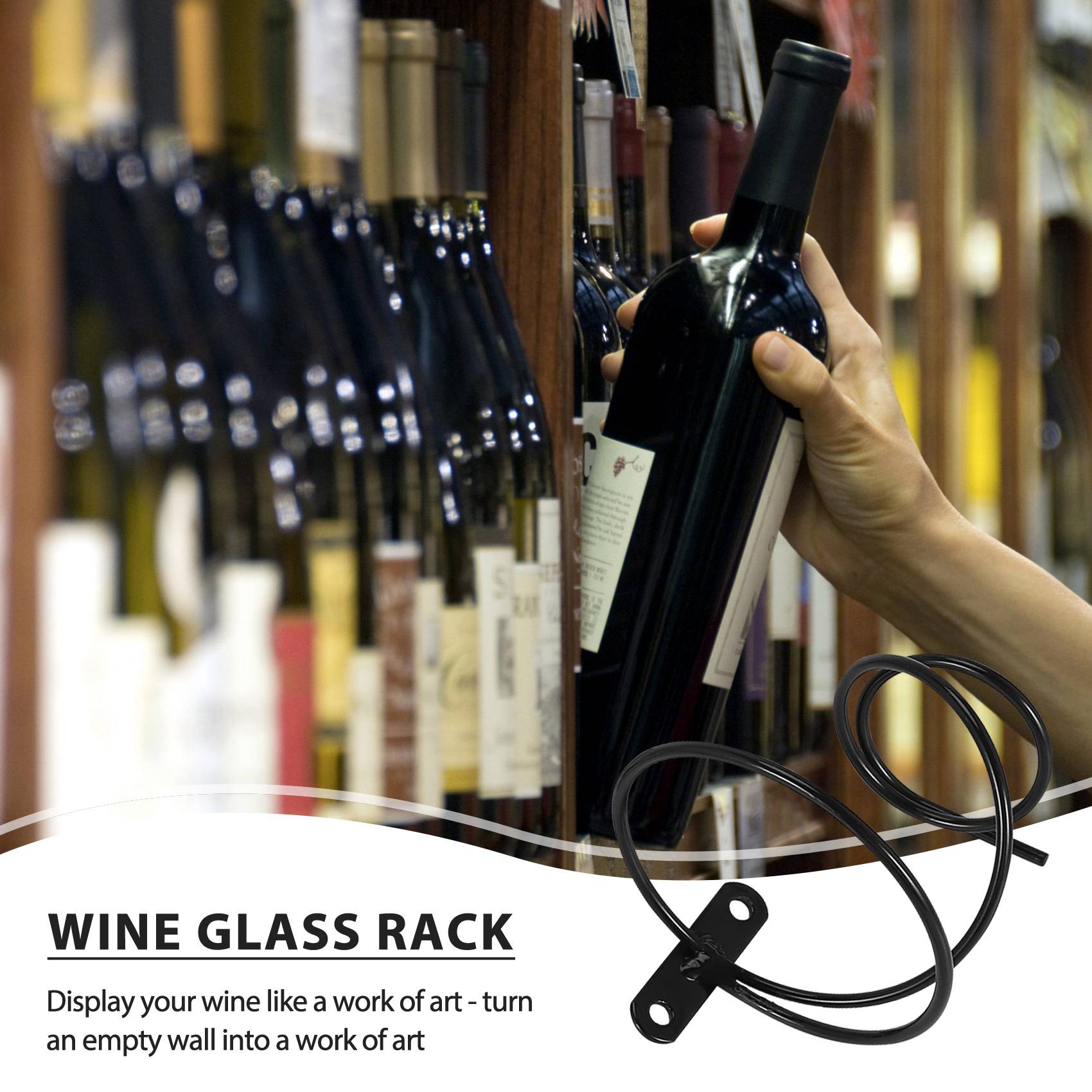 Wine Rack Wall Mount - ABGH-Conjunto de 6 Suportes de Parede