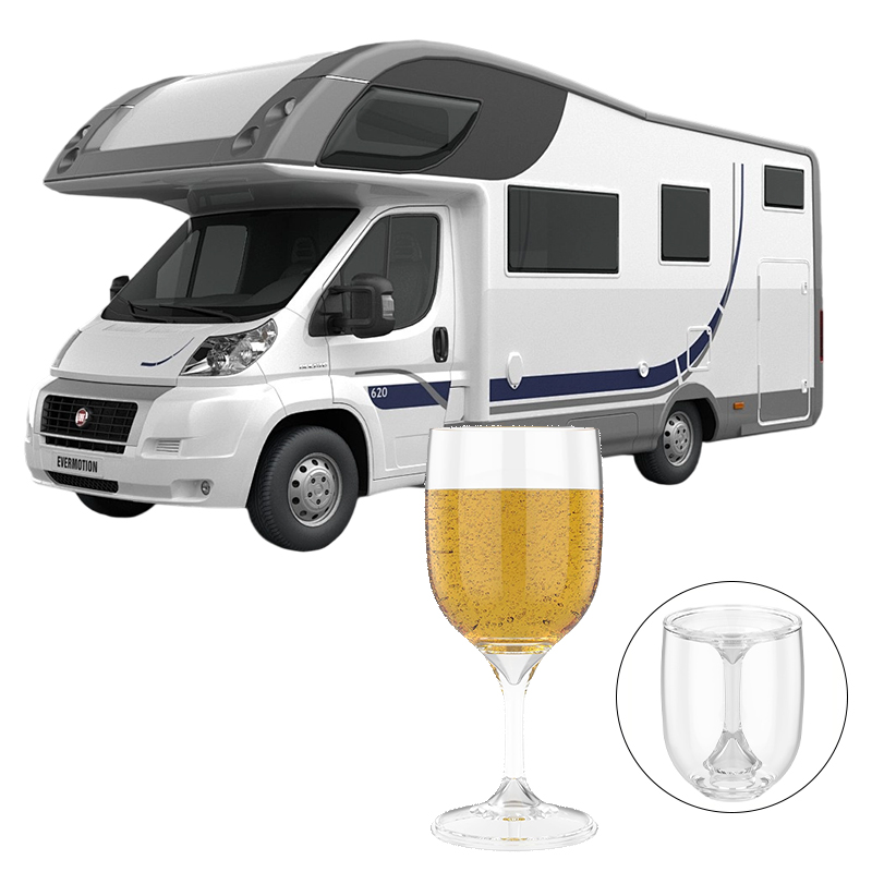 Wine & Beer Guayaquil - Copo de vinho dobrável transparente, vidro