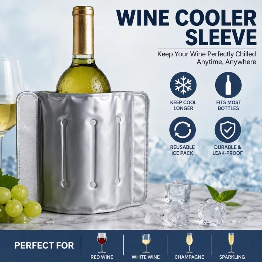 Wine Chiller Sleeve - Bolsa Térmica para Vinho Rápida 33cm