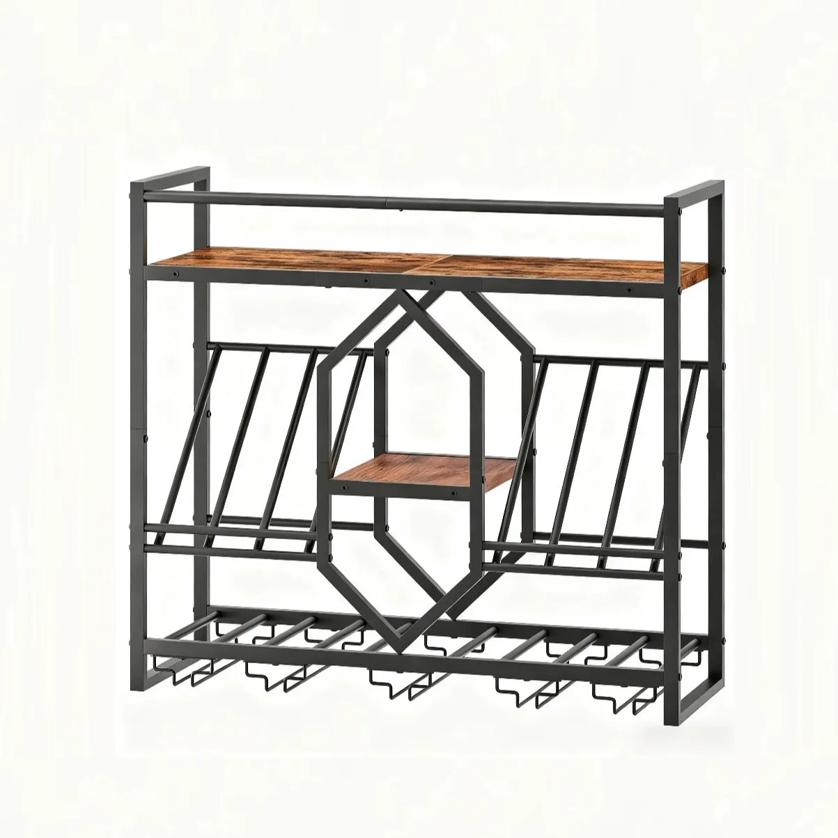 Suporte de vinho em ferro forj - Wine Rack Wall Mount avaliação e preço