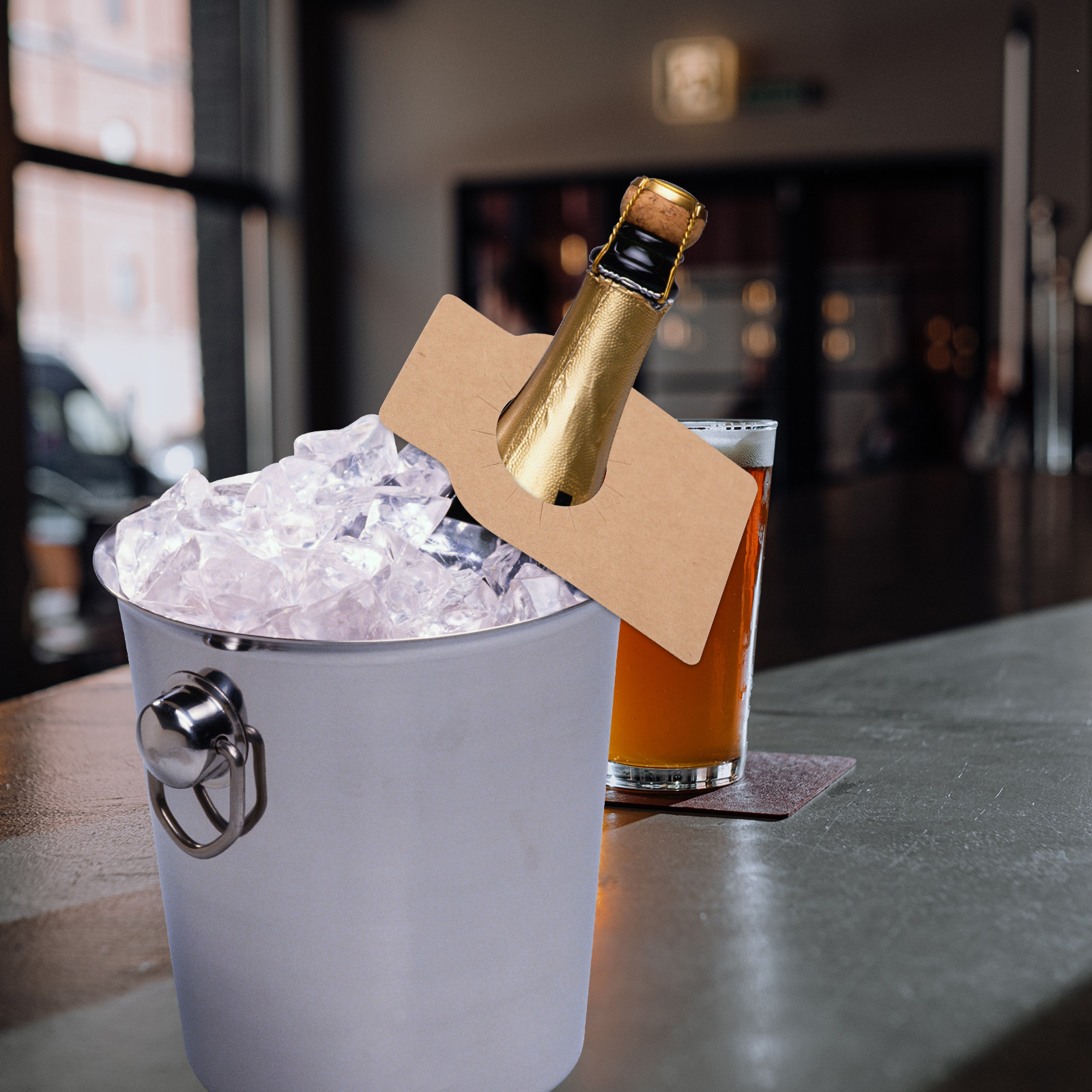100 Etiquetas de Papel Kraft M - Wine Beer Rack avaliação e preço