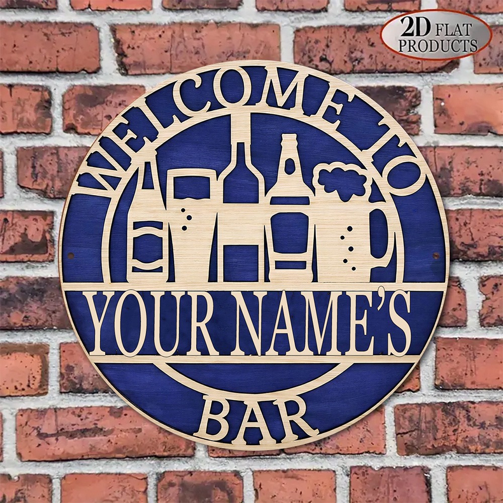 [2D Plano] 1 unidade Placa de  - Wine Beer Name avaliação e preço