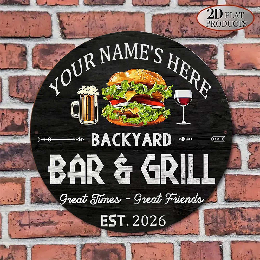 [2D Plano] 1 unidade Placa de  - Wine Beer Name avaliação e preço