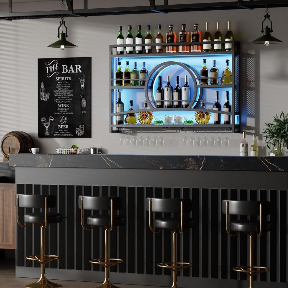 Rack de vinho de 3 camadas de  - Wine Rack Wall Mount avaliação e preço