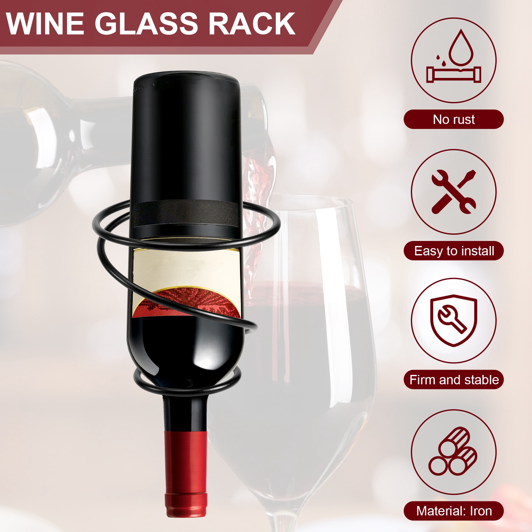 ABGH-Conjunto de 6 Suportes de - Wine Rack Wall Mount avaliação e preço