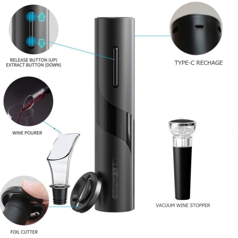 Recarregável multifuncional el - Bottle Stopper Set avaliação e preço