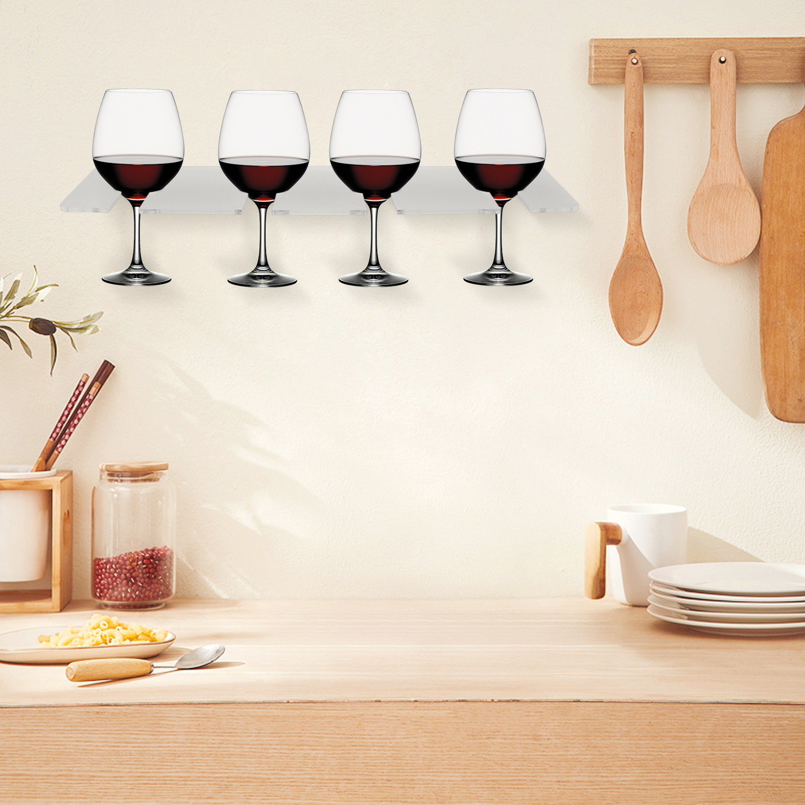 Suporte de acrílico para copos - Wine Rack Wall Mount avaliação e preço
