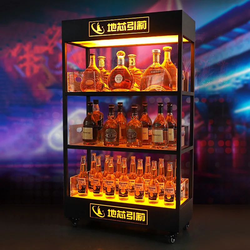 Armário de vinho luminoso de t - Wine Beer Rack avaliação e preço