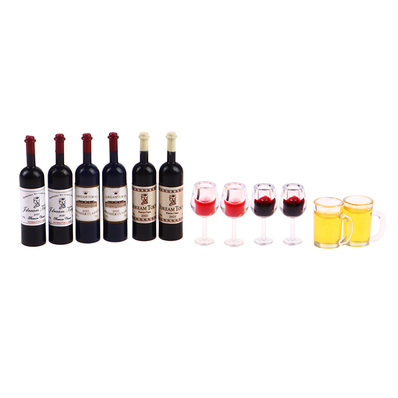 5 pçs 1:12 casa de bonecas em  - Wine Y Beer avaliação e preço